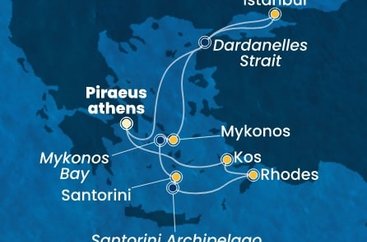 Grécko, Turecko z Pireusu na lodi Costa Pacifica