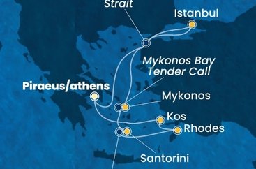 Grécko, Turecko z Pireusu na lodi Costa Pacifica