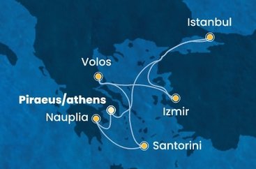 Grécko, Turecko z Pireusu na lodi Costa Pacifica