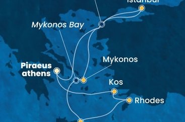 Grécko, Turecko z Pireusu na lodi Costa Pacifica