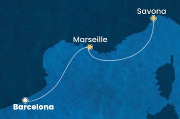 Španielsko, Francúzsko, Taliansko z Barcelony na lodi Costa Fortuna