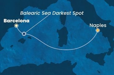 Španielsko, Taliansko z Barcelony na lodi Costa Toscana