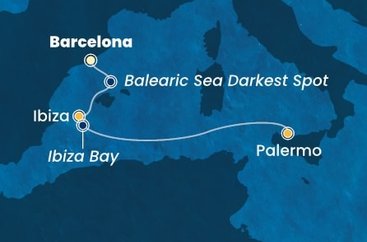 Španielsko, Taliansko z Barcelony na lodi Costa Toscana