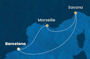 Španielsko, Francúzsko, Taliansko z Barcelony na lodi Costa Favolosa