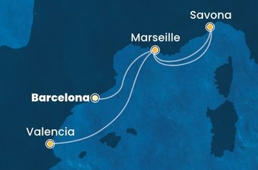 Španielsko, Francúzsko, Taliansko z Barcelony na lodi Costa Pacifica