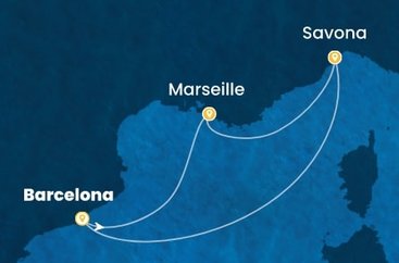Španielsko, Francúzsko, Taliansko z Barcelony na lodi Costa Favolosa