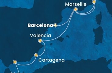 Španielsko, Francúzsko, Taliansko z Barcelony na lodi Costa Favolosa