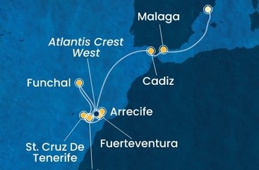 Španielsko, Portugalsko z Barcelony na lodi Costa Smeralda