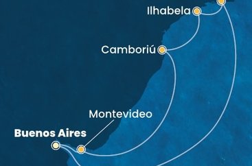 Argentína, Uruguaj, Brazília z Buenos Aires na lodi Costa Favolosa