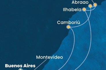 Argentína, Uruguaj, Brazília z Buenos Aires na lodi Costa Serena