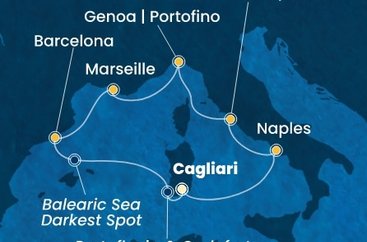 Taliansko, Francúzsko, Španielsko z Cagliari na lodi Costa Smeralda