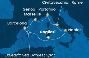 Taliansko, Francúzsko, Španielsko z Cagliari na lodi Costa Smeralda