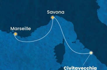 Taliansko, Francúzsko z Civitavechie na lodi Costa Smeralda