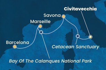 Taliansko, Francúzsko, Španielsko z Civitavechie na lodi Costa Toscana