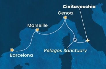 Taliansko, Francúzsko, Španielsko z Civitavechie na lodi Costa Smeralda