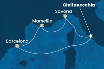 Taliansko, Francúzsko, Španielsko z Civitavechie na lodi Costa Pacifica