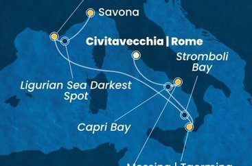 Taliansko, Francúzsko z Civitavechie na lodi Costa Fascinosa