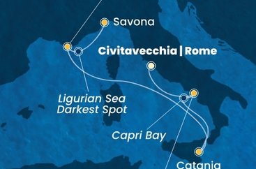 Taliansko, Francúzsko z Civitavechie na lodi Costa Fascinosa
