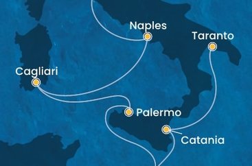 Taliansko, Malta z Civitavechie na lodi Costa Serena