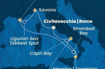 Taliansko, , Francúzsko z Civitavechie na lodi Costa Fascinosa
