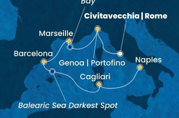 Taliansko, Francúzsko, Španielsko z Civitavechie na lodi Costa Toscana
