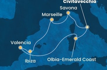 Taliansko, Francúzsko, Španielsko z Civitavechie na lodi Costa Pacifica