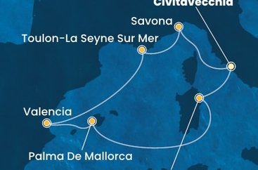 Taliansko, Francúzsko, Španielsko z Civitavechie na lodi Costa Pacifica