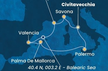 Taliansko, Francúzsko, Španielsko z Civitavechie na lodi Costa Pacifica