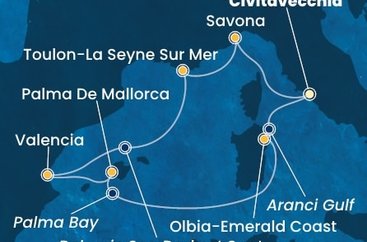 Taliansko, Francúzsko, Španielsko z Civitavechie na lodi Costa Pacifica