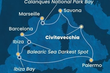 Taliansko, Francúzsko, Španielsko z Civitavechie na lodi Costa Smeralda