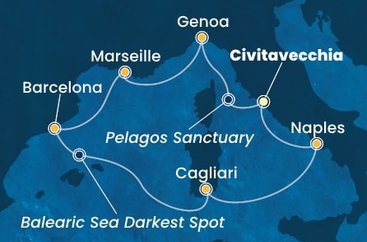 Taliansko, Francúzsko, Španielsko z Civitavechie na lodi Costa Smeralda