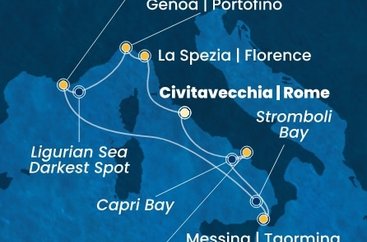 Taliansko, Francúzsko z Civitavechie na lodi Costa Fascinosa