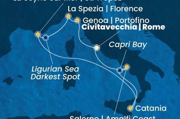 Taliansko, Francúzsko z Civitavechie na lodi Costa Fascinosa