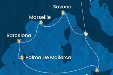 Taliansko, Francúzsko, Španielsko z Civitavechie na lodi Costa Toscana