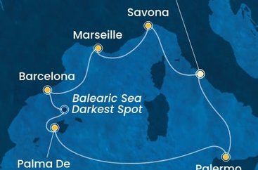 Taliansko, Francúzsko, Španielsko z Civitavechie na lodi Costa Toscana