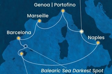 Taliansko, Francúzsko, Španielsko z Civitavechie na lodi Costa Toscana