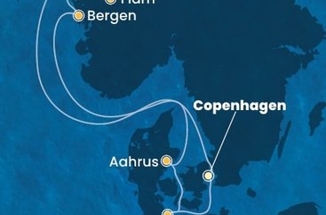 Dánsko, Nórsko, Nemecko z Kodaně na lodi Costa Diadema