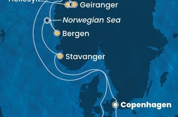 Dánsko, Nórsko, Nemecko z Kodaně na lodi Costa Diadema