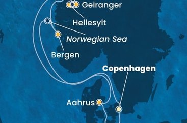 Dánsko, Nórsko, Nemecko z Kodaně na lodi Costa Diadema
