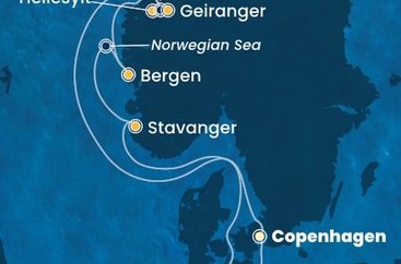 Dánsko, Nórsko, Nemecko z Kodaně na lodi Costa Diadema Dánsko, Nórsko, Nemecko z Kodaně na lodi Costa Diadema
