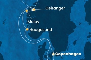 Dánsko, Nórsko, Nemecko z Kodaně na lodi Costa Diadema