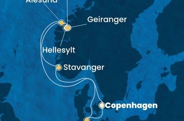 Dánsko, Nórsko, Nemecko z Kodaně na lodi Costa Diadema