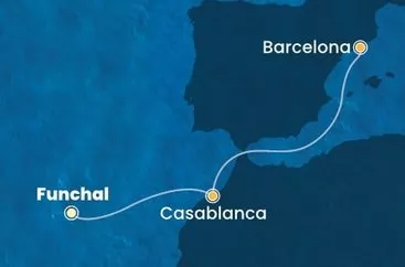 Portugalsko, Maroko, Španielsko z Funchalu na lodi Costa Fortuna