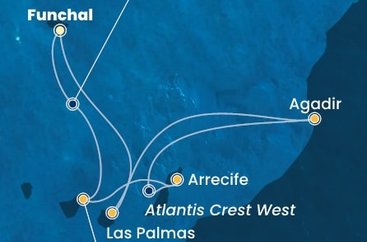 Portugalsko, Španielsko, Maroko z Funchalu na lodi Costa Fortuna