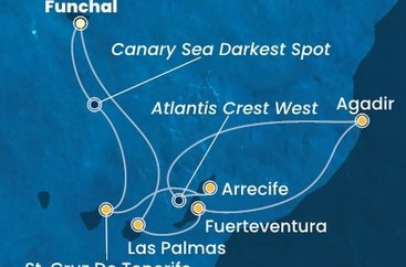 Portugalsko, Španielsko, Maroko z Funchalu na lodi Costa Fortuna