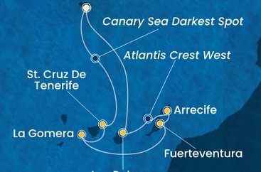 Portugalsko, Španielsko, La Gomera z Funchalu na lodi Costa Fortuna
