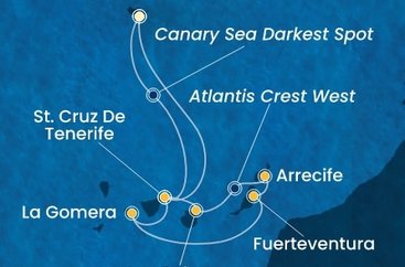 Portugalsko, Španielsko, La Gomera z Funchalu na lodi Costa Fortuna
