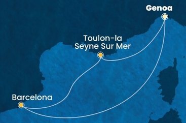 Taliansko, Francúzsko, Španielsko z Janova na lodi Costa Fascinosa