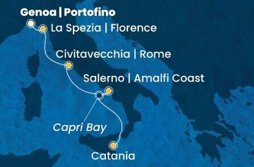 Taliansko z Janova na lodi Costa Fascinosa