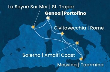 Taliansko, Francúzsko z Janova na lodi Costa Fascinosa